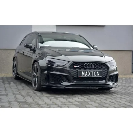 Maxton Design FRONT SPLITTER V.2 AUDI RS3 8V FACELIFT SPORTBACK 2017 UP alt