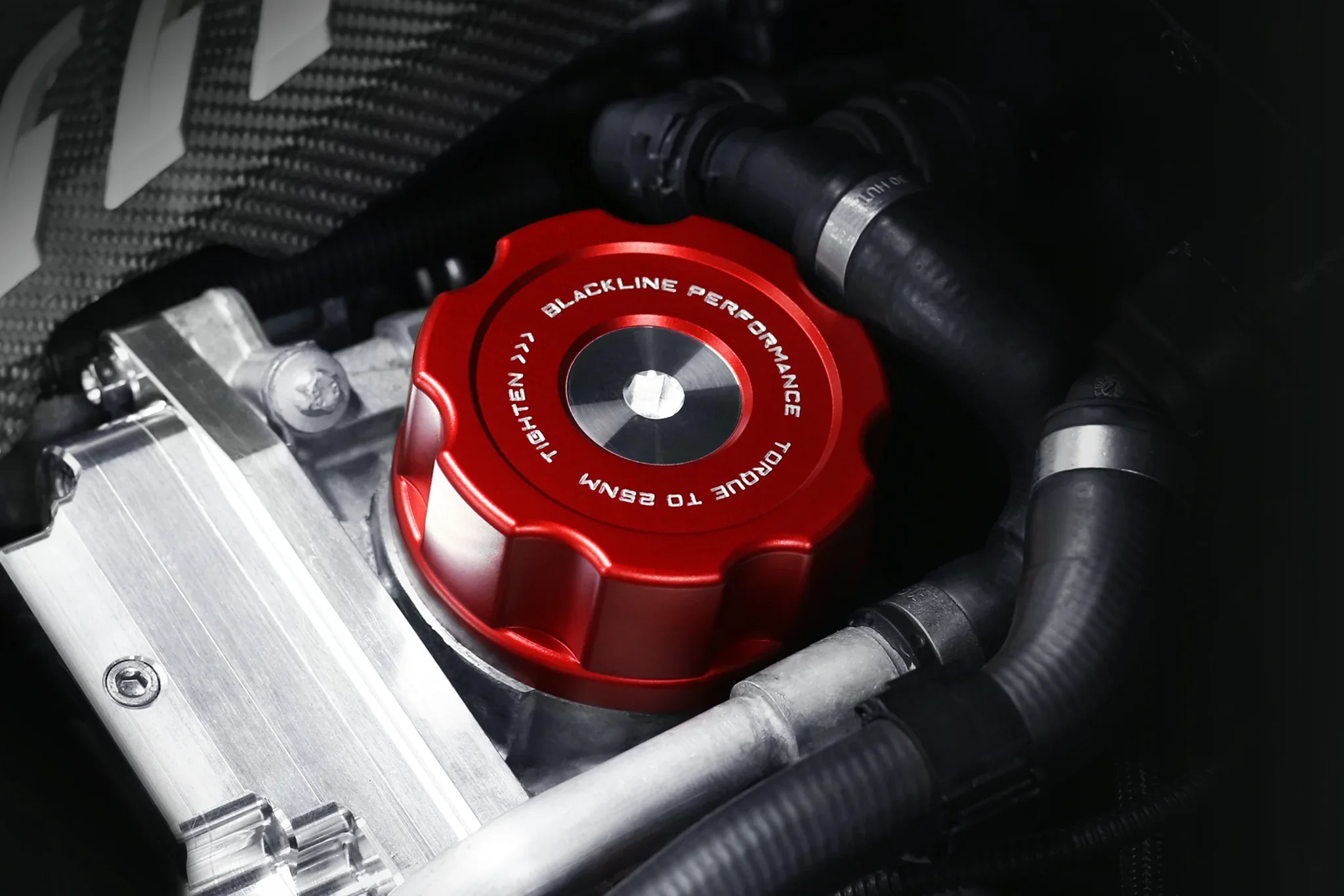 BMW F Series BLACKLINE Performance Edition RED Oil Filter Housing Cap