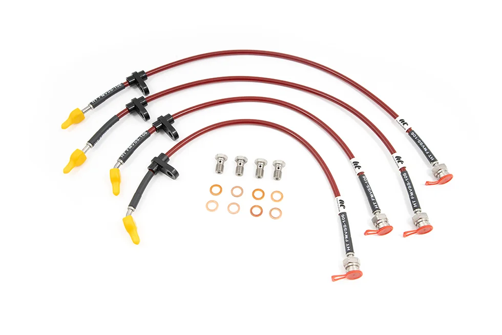 Forge Motorsport Toyota Yaris GR Solid Red Brake Line kit alt